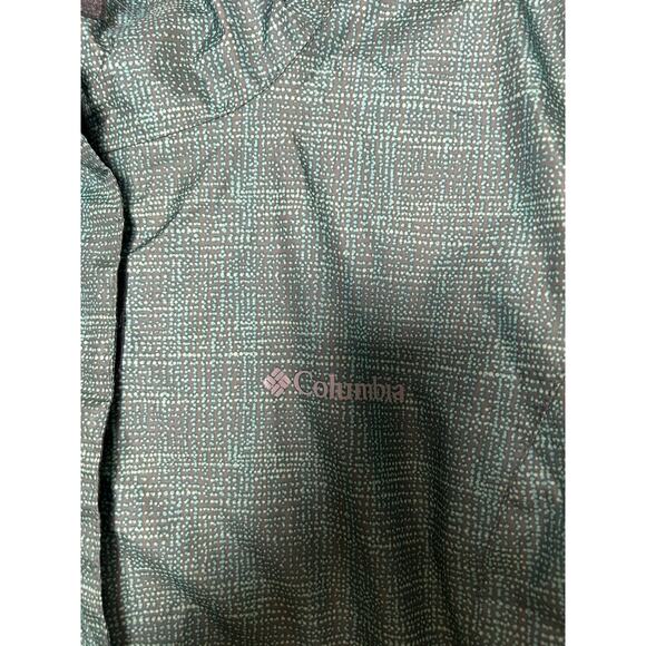 Columbia Jacket Womens Green Striped Ridge Gate Outdoor Rain Coat Size Large - Picture 2 of 6